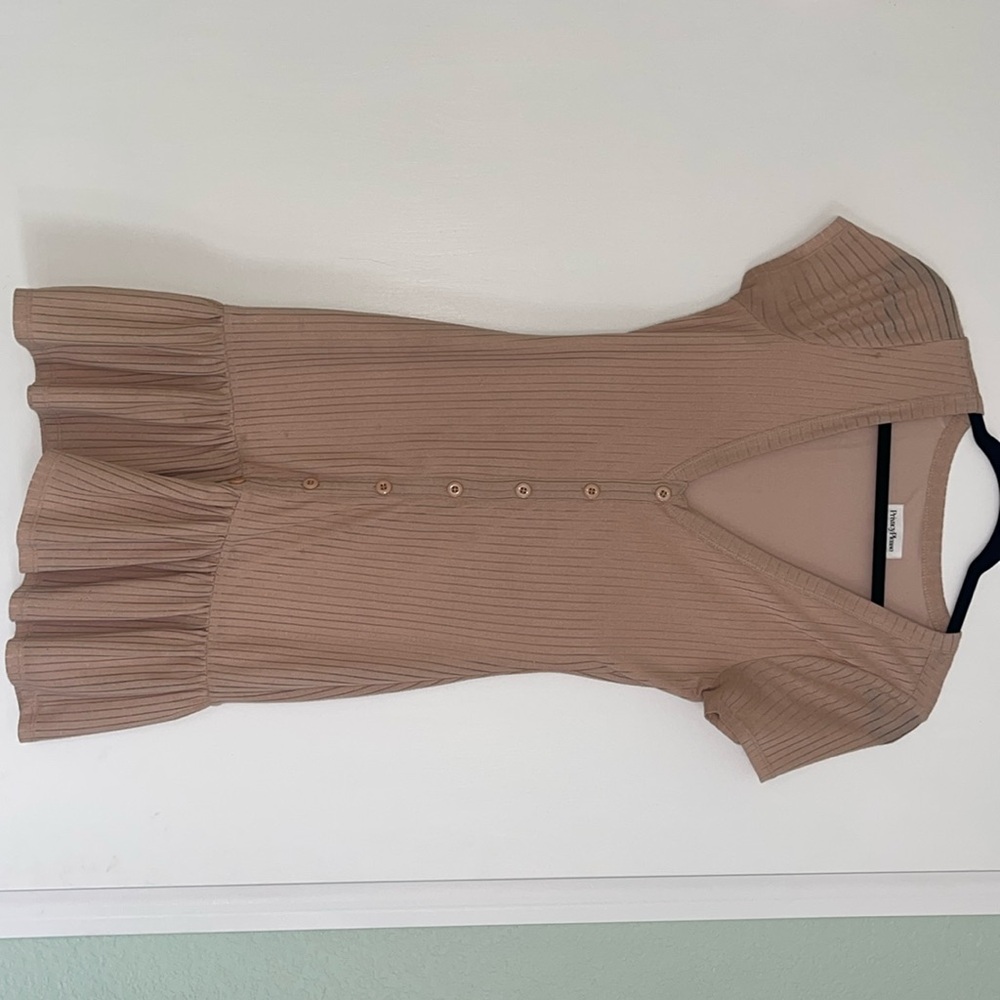 Nude mini dress